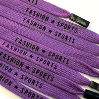 Шнур плоский 10мм Fashion Sport 130см наконечник декор фиолетовый