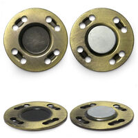 Кнопка магнитная пришивная 20мм металл цв бронза тертая ГДЖ13799 (уп 10шт)