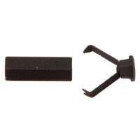 Концевик для шнура металл TBY OR.0305-5374 (20х7мм, для шнура 5,5мм) цв.черная резина (уп 10шт)