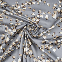 Ткань Шёлк Армани 90гр/м2, 97пэ/3спан, 150см, листья, серый, VT-11132/D7/C#1_TOG01