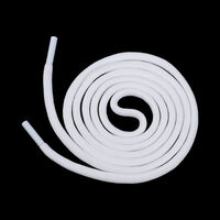 Шнур круглый с сердечником 6мм, 100пэ, цв белый, наконечник металл, 150см (уп 10шт)