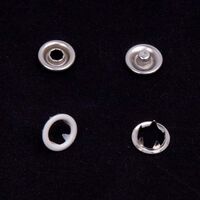 Кнопка рубашечная цв молочный глянцевый медицинская сталь 9,5мм кольцо (уп 120шт) КР-06 Tal's st