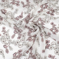 Ткань Шифон 40гр/м2, 100пэ, 150см, VT-10382/D6 C#2 цветы на белом_TOG01