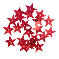 Пайетки "звездочки" 20мм, "Астра" 10г (50103 красный голограмма)