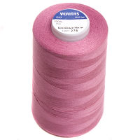 Нитки швейные 100% PE 40/2 цв S-276 розовый темный (боб 5000ярдов) VERITAS