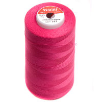 Нитки швейные 100% PE 50/2 цв S-383 розовый темный (боб 5000ярдов) VERITAS