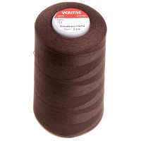 Нитки швейные 100% PE 50/2 цв S-088 коричневый темный (боб 5000ярдов) VERITAS