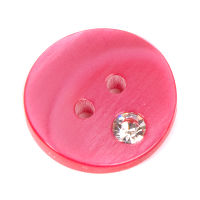 Пуговицы 0222/18/2 S516 розовый яркий РП/страз (уп.100 шт)