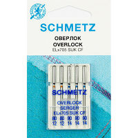 Иглы SCHMETZ  ELx705 SUK CF джерси для плоскош. хром №80(2), 90(3) (уп.5 шт.)