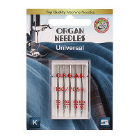 Иглы для БШМ ORGAN BL 130/705H Универсальные №70 (1); 80 (2); 90 (1); 100 (1) (уп.5шт)