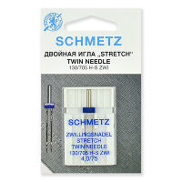 Иглы SCHMETZ  130/705H-S ZWI двойные стрейч №75/4.0 (уп. 1шт.)