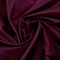 Ткань подкладочная 190T 58гр/м2, 100пэ, 150см, антистатик, бордовый темный/S048, (50м) KS