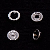 Кнопка рубашечная цв белый молочный глянцевый S-121 нерж 9,5мм кольцо (уп ок.1440шт) КР-06 Tal's