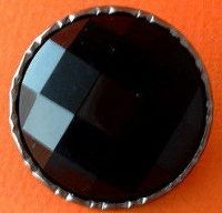 Пуговицы ВАВ 1013/15 черный никель/черный камень (уп.100 шт)