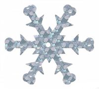 Пайетки-снежинки 24мм, 100г (50112) БС