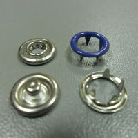 Кнопка NEW STAR рубашечная нержавеющая кольцо крашенная E&E для автоматов 9,5мм голубой светлый 032 (уп 1440шт)