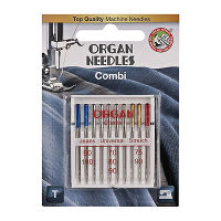 Иглы для БШМ ORGAN BL 130/705H COMBI Универс №70, 80, 90; Стрейч №75, 90; Джинс №90, 100 (уп.10 шт)