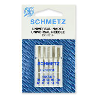 Иглы SCHMETZ  130/705H универсальные №80(1) 90(3) 100(1) (уп.5 шт.)
