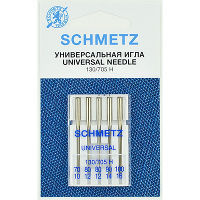 Иглы SCHMETZ  130/705H универсальные №70(1), 80(2), 90(1), 100(1) (уп. 5шт.)