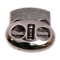 Фиксатор металл 6660-0095 19,5х18мм для шнура 5мм цв черный никель (уп 100шт)