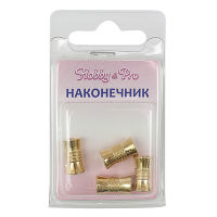 Наконечник "Цилиндр" 0305-5012 d=3/5мм 12*7мм металл золото (уп.4шт) Hobby&Pro