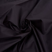 Ткань курточная Таффета 190T, WR/PU Silver, 65гр/м2, 100пэ, 150см, черный/S580, (рул 100м)_D