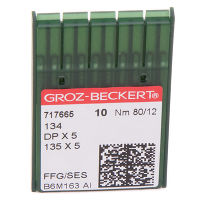 Иглы GROZ-BECKERT DPx5 (134) FFG/SES №80/12 (уп.10шт.)