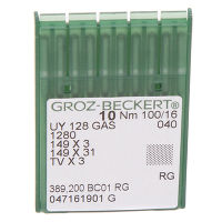 Иглы GROZ-BECKERT UYx128 GAS №100/16 (уп.10шт.)