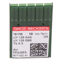 Иглы GROZ-BECKERT UYx128 GAS FFG/SES №75/11 (уп.10шт.)