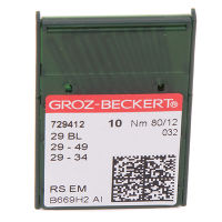 Иглы GROZ-BECKERT BLx29 (LWx6T) №80/12 (уп.10шт.)