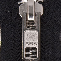 Молния металл №8 Никель разъем 80см черный S-580 311(М-8001-А) SBS
