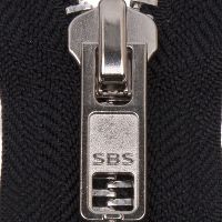Молния металл №8 Никель разъем 85см черный S-580 311(М-8001-А) SBS