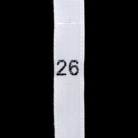 Р026ТБ 26- размерник жаккард - тафта белый (уп.1000 шт)