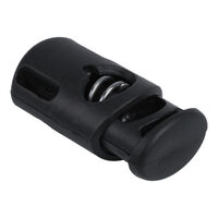 Фиксатор пластик 202-С цв черный для одного шнура (шнур 5мм) (уп 250 шт) ПП