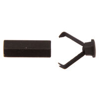 Концевик для шнура металл TBY OR.0305-5374 (20х7мм) (для шнура 5,5мм) цв.черная резина уп.100шт.