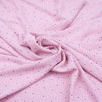 Ткань блузочная 150гр/м2, 100пэ, 150см, горошек, розовый, VT-10677/D2/C#4_TOG01