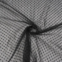 Ткань Сетка мягкая стрейч с флоком 30гр/м2, 100пэ, 150см, черный, 7167/D2/C#2_TOG01