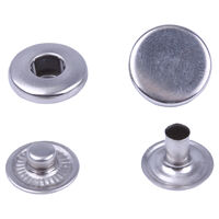 Кнопка "монетка"L-12 цв никель медицинская сталь нерж 12,5мм (уп ок.72шт) Veritas