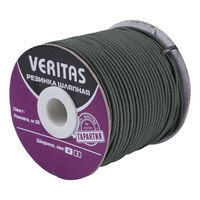 Резинка шляпная цв зелёный тёмный 2мм (уп 50м) Veritas S-190