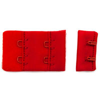 Текстильная застежка для бюстгалтера 2*2 25мм, цв.100 красный 2686 (уп.25 шт) ARTA