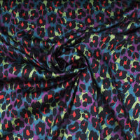 Ткань Шёлк Армани 85гр/м2, 97пэ/3спан, 150см, леопард, фиолетовый, VT-11111/D12/C#1_TOG01
