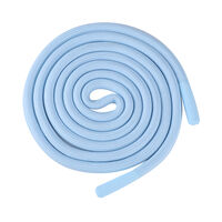 Шнур круглый с сердечником 8мм, 100пэ, цв голубой/8146, наконечник силикон, 150см