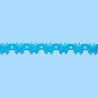 Лента фигурная "Бабочки" 16мм*25м YH116 (05 серо-синий)